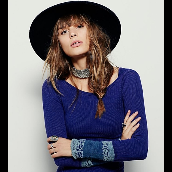 Free People rosey sweater cuff thermal